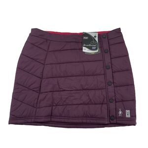 Smartwool PhD Smartloft Puffer Skirt Womens Medium Aubergine Purple Pocket